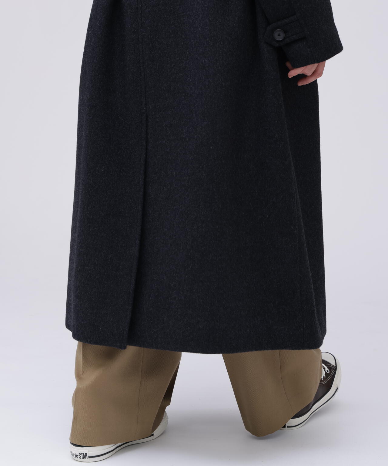 YLEVE / SUPER120'S WOOL SHARM BEAVER COAT