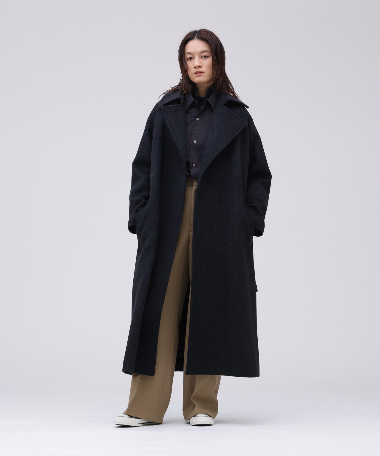 YLEVE / SUPER120'S WOOL SHARM BEAVER COAT