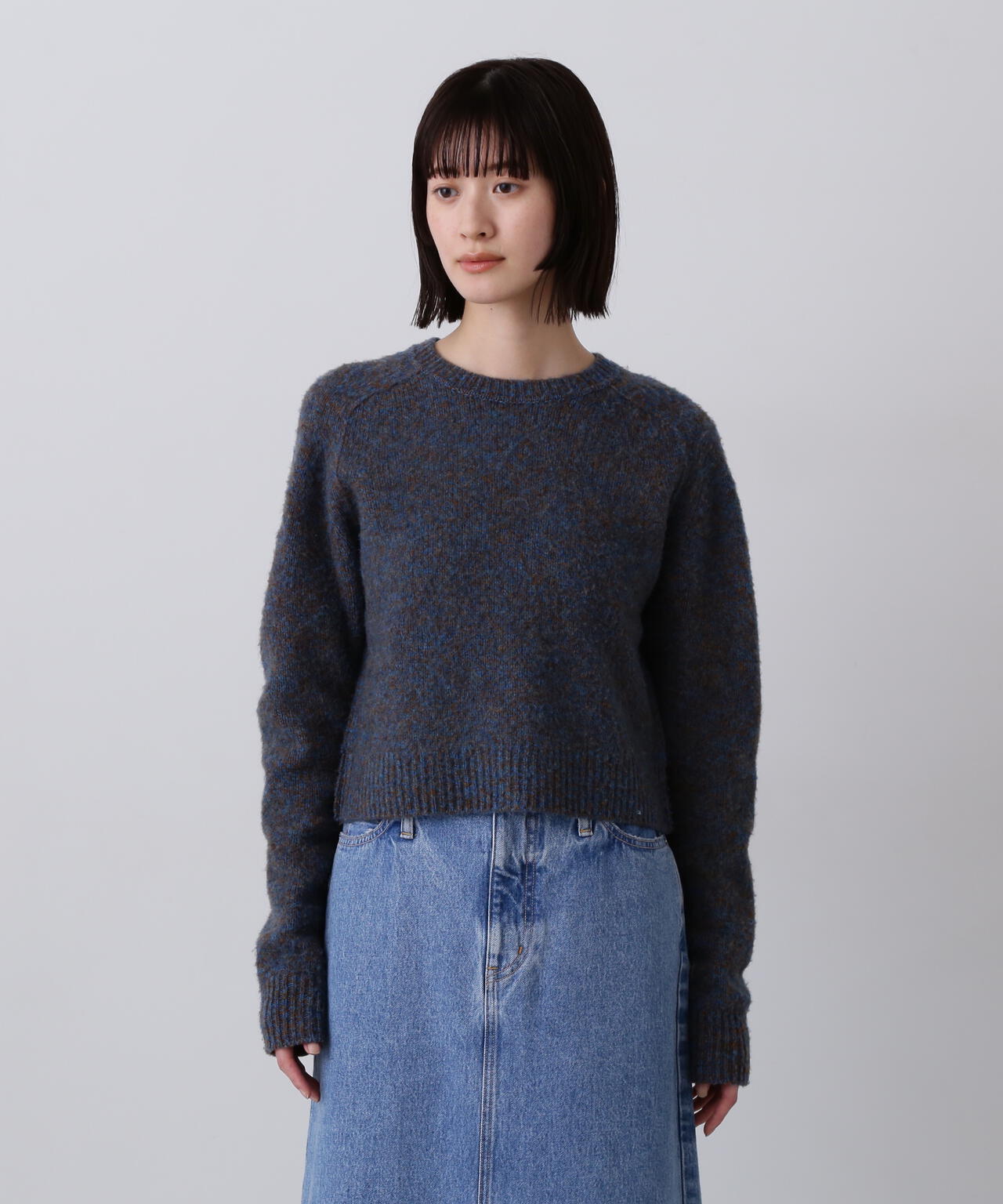 YLEVE / ITARIAN MERINO WOOL MELANGE KNIT PULL OVER