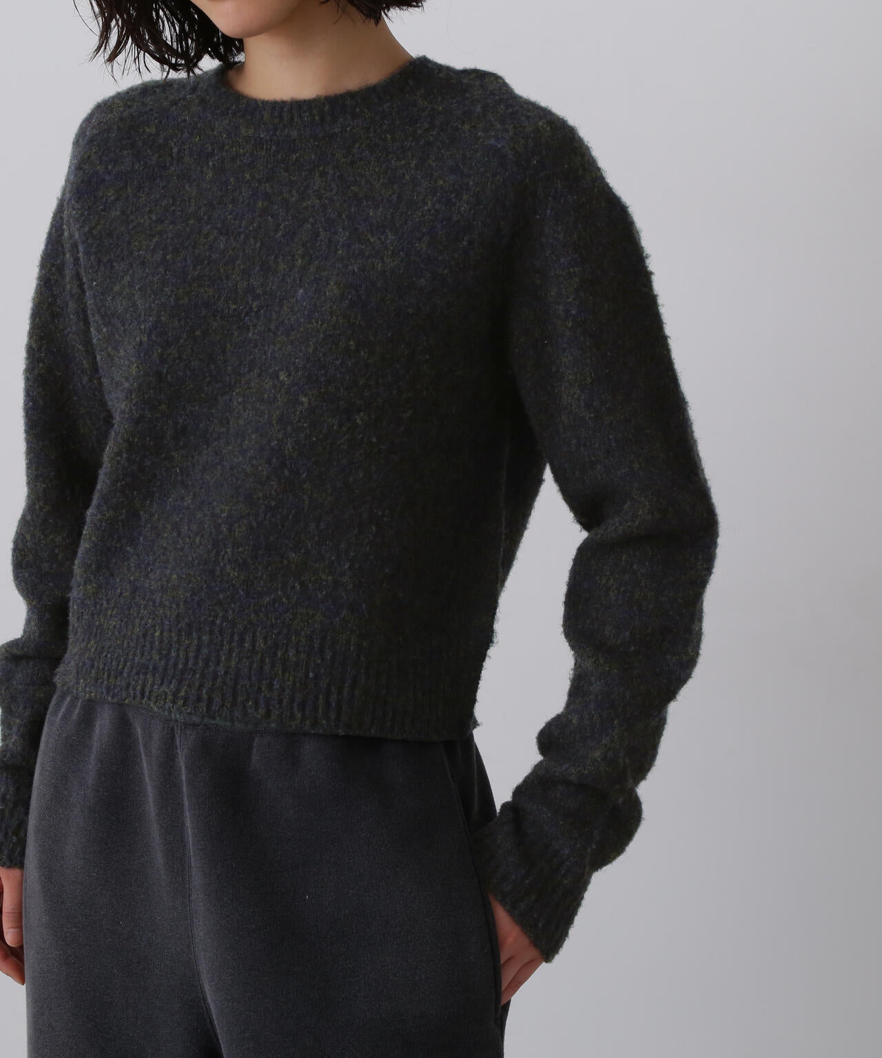 YLEVE / ITARIAN MERINO WOOL MELANGE KNIT PULL OVER