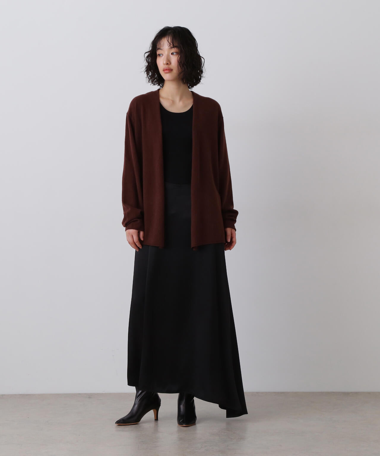 YLEVE / CASHMERE KNIT WRAP CARDIGAN
