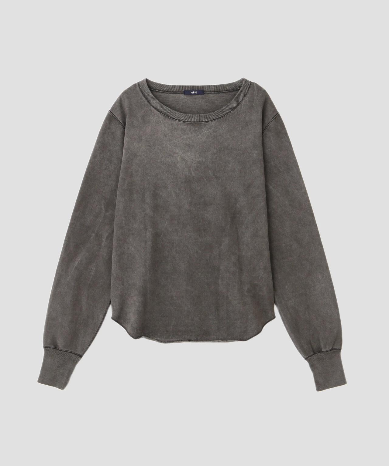 YLEVE / OPEN END COTTON PIGMENT DYE LONG SLEEVE T‐SHIRT