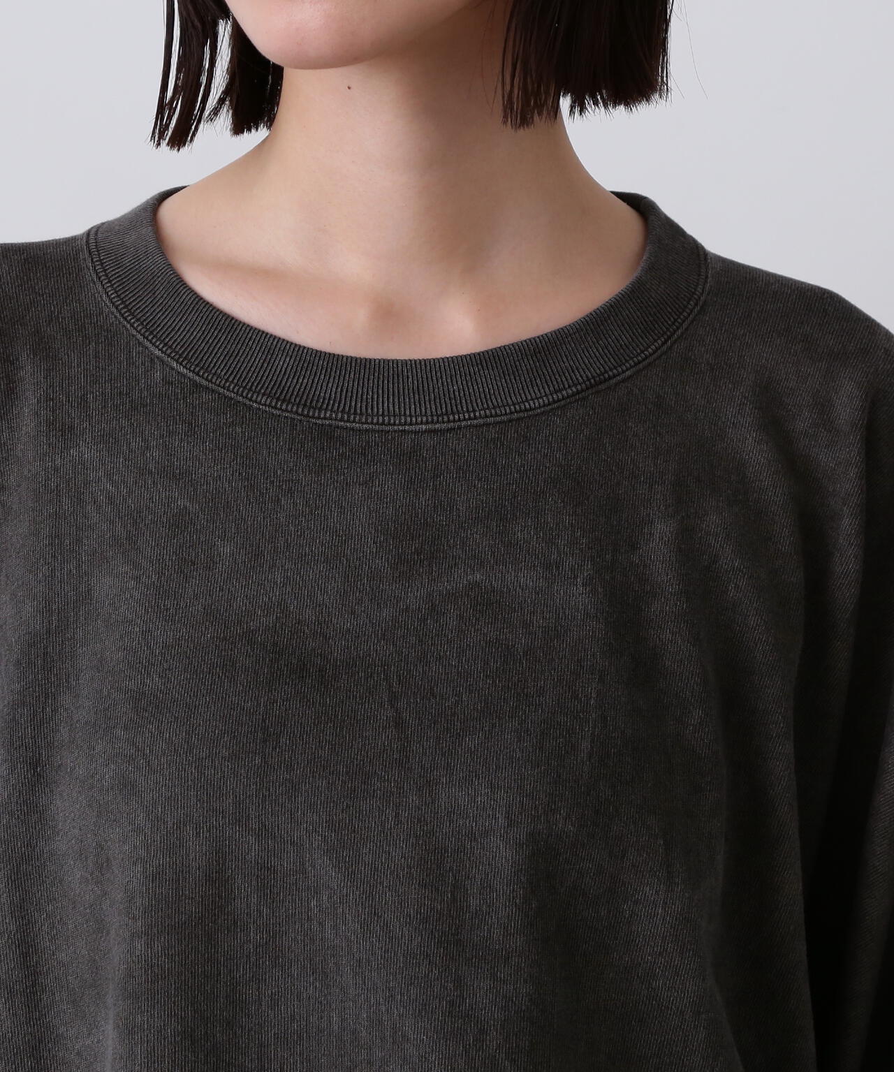 YLEVE / OPEN END COTTON PIGMENT DYE PULL OVER