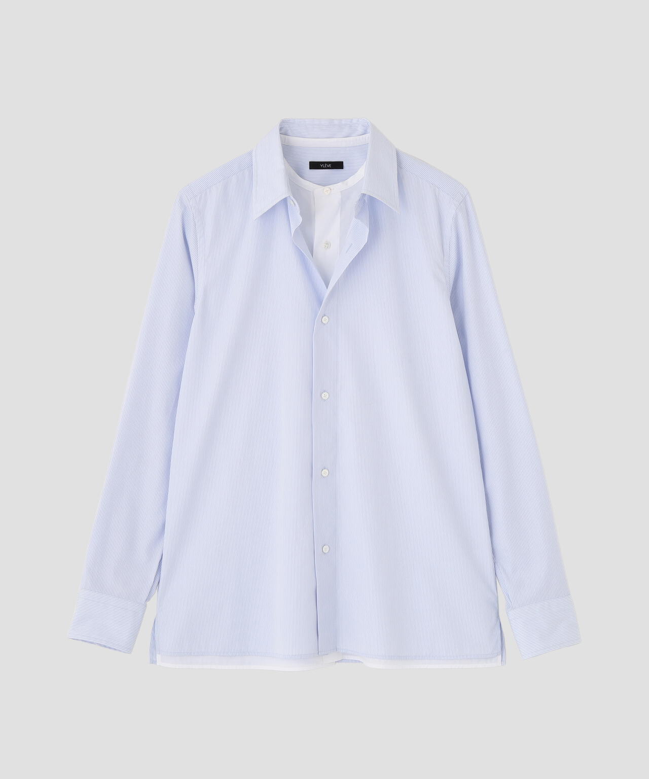 YLEVE / COTTON BROAD CLOTH LAYERED SHIRT