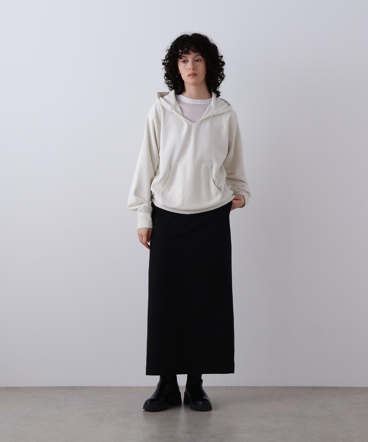 YLEVE / ORGANIC COTTON SUN FADED SWEAT HOODIE