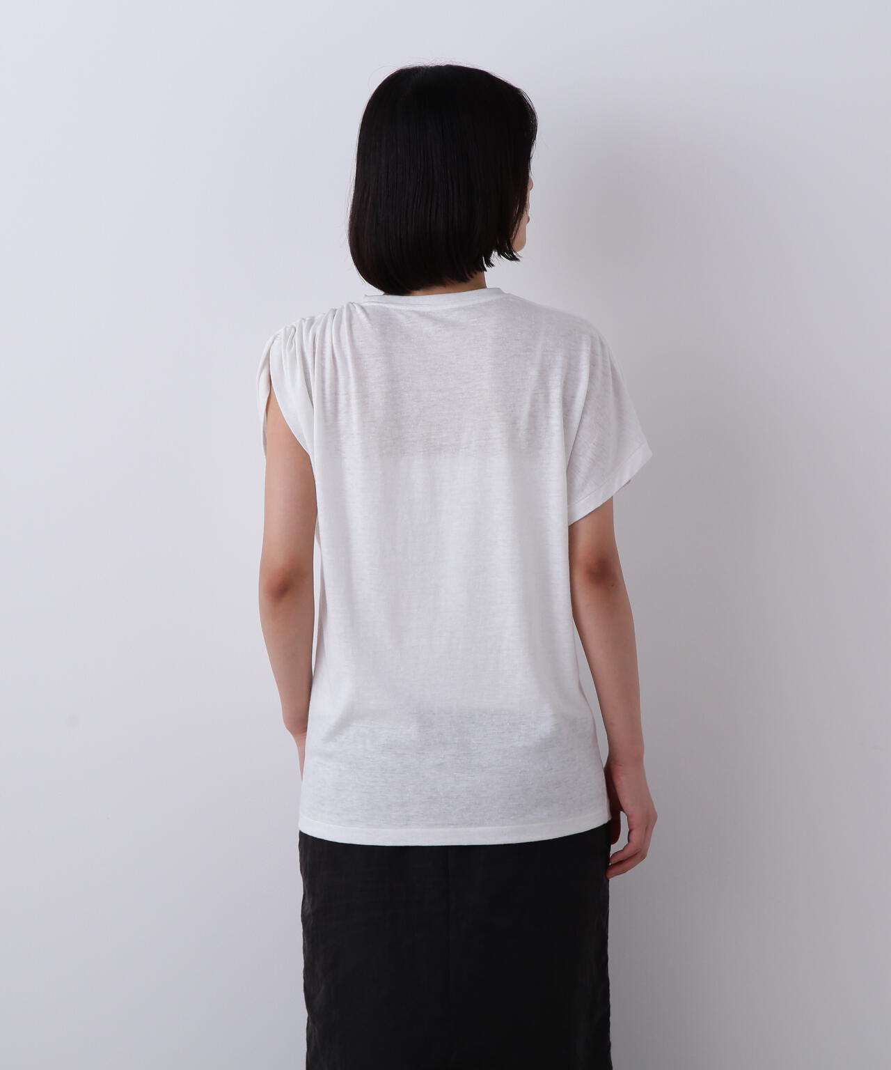 YLEVE / TETRON COTTON SLUB YARN JERSEY SLEEVELESS PULLOVER