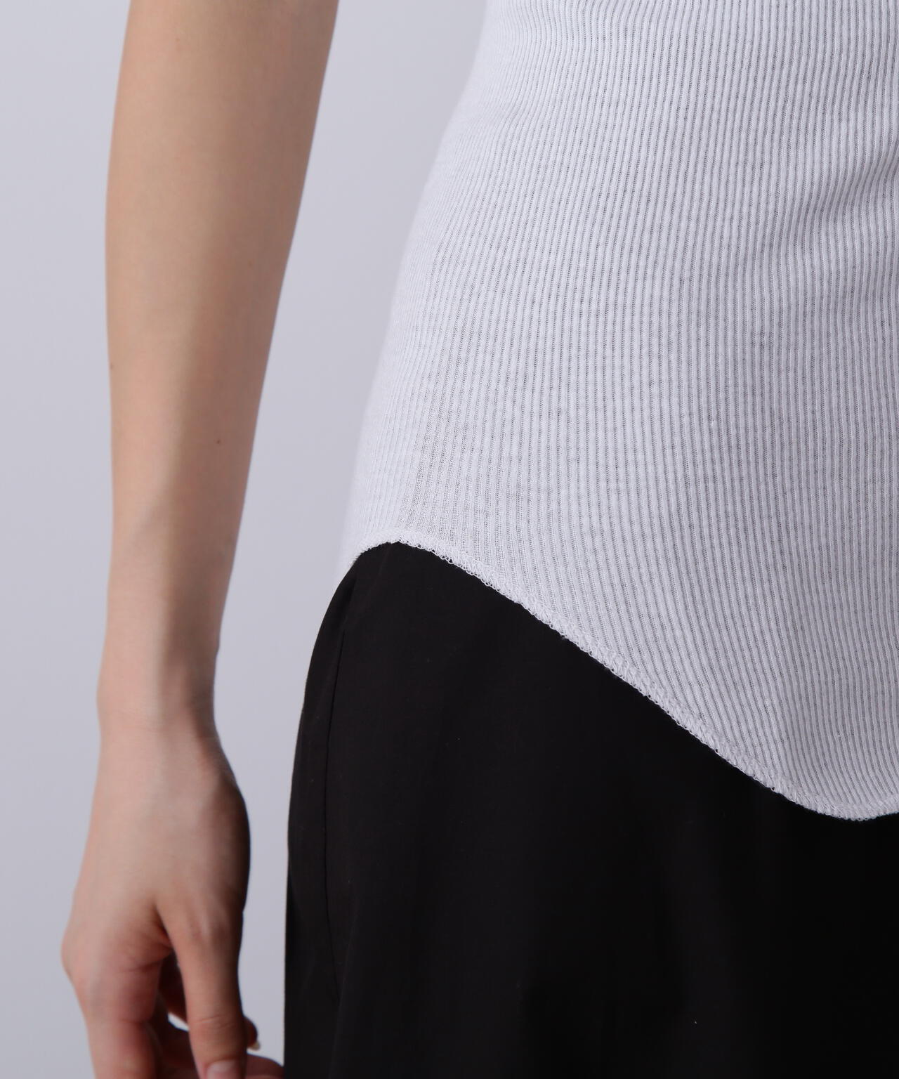 YLEVE / ORGANIC COTTON LOOP-WHEELED RIB TANK TOP