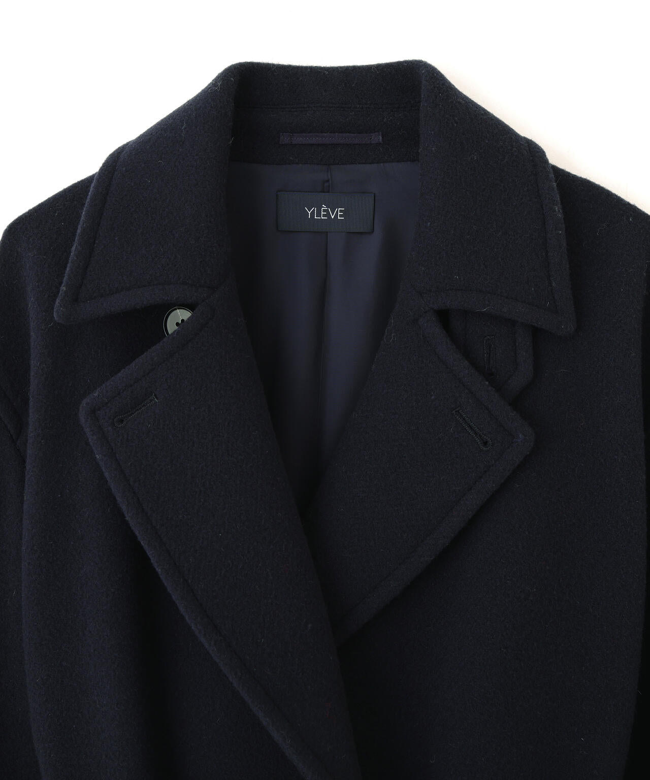 YLEVE / BLANKET-BRUSHED WOOL LONG COAT