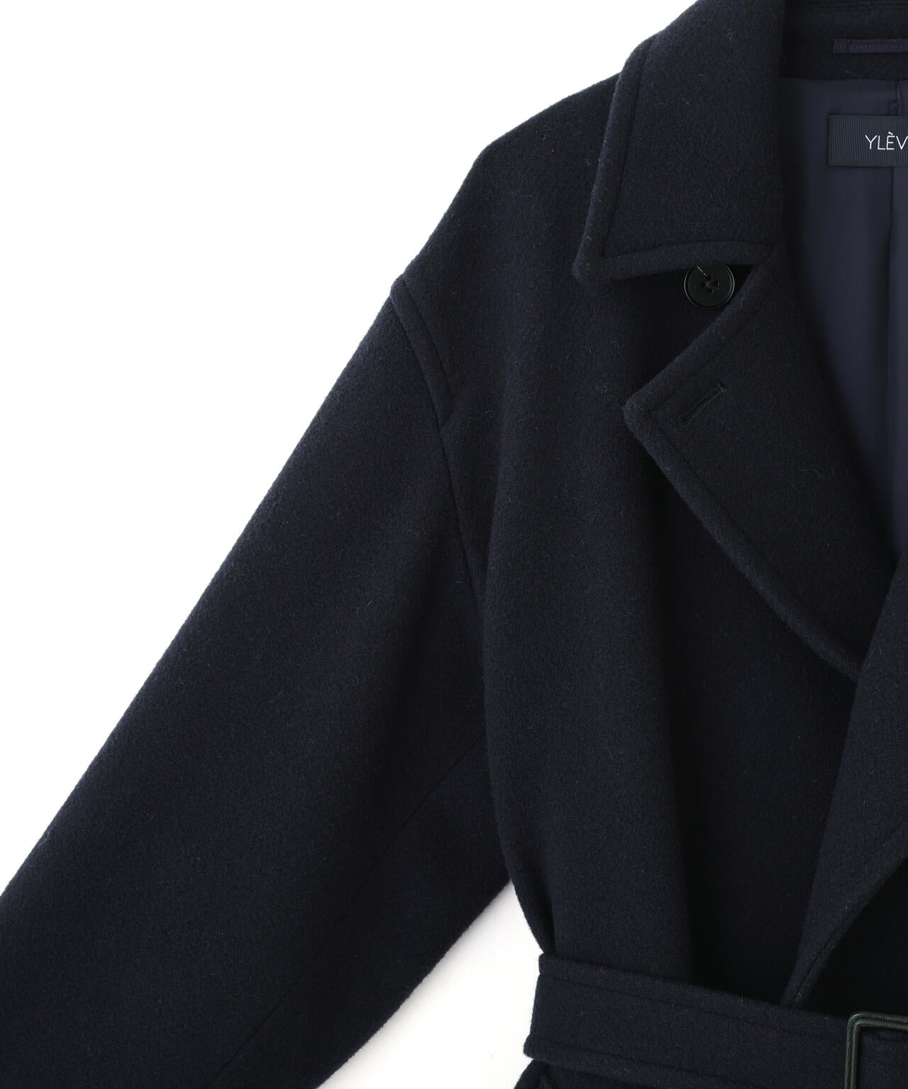 YLEVE / BLANKET-BRUSHED WOOL LONG COAT