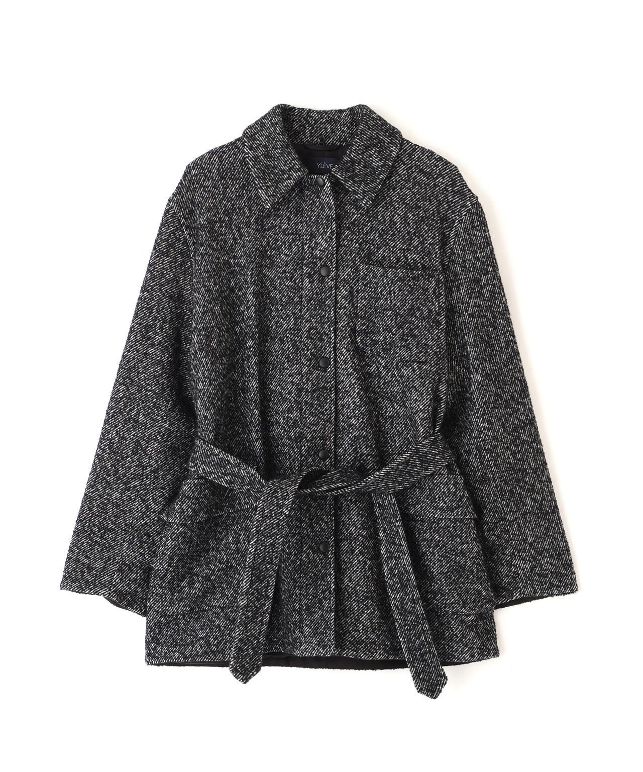 YLEVE / NEPPED TWEED COVERALL JACKET