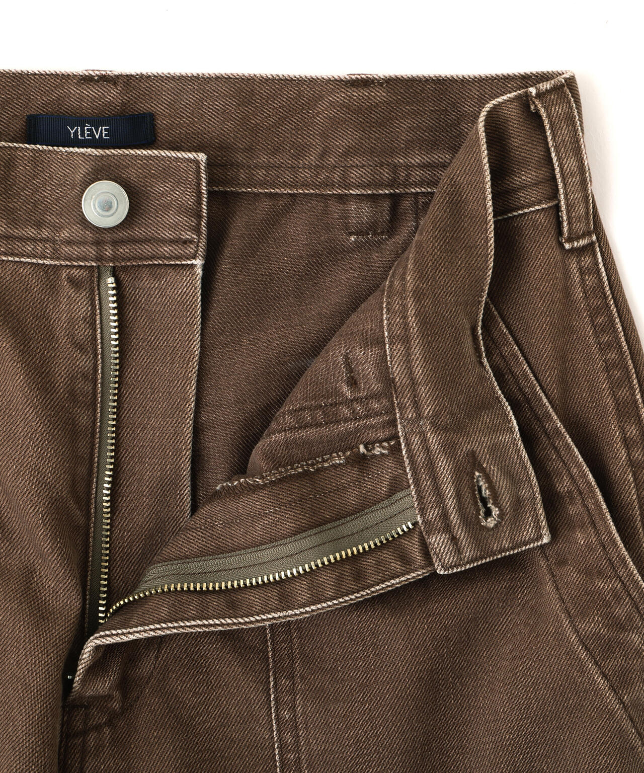 YLEVE / SUN-FADED COTTON TWILL PANTS