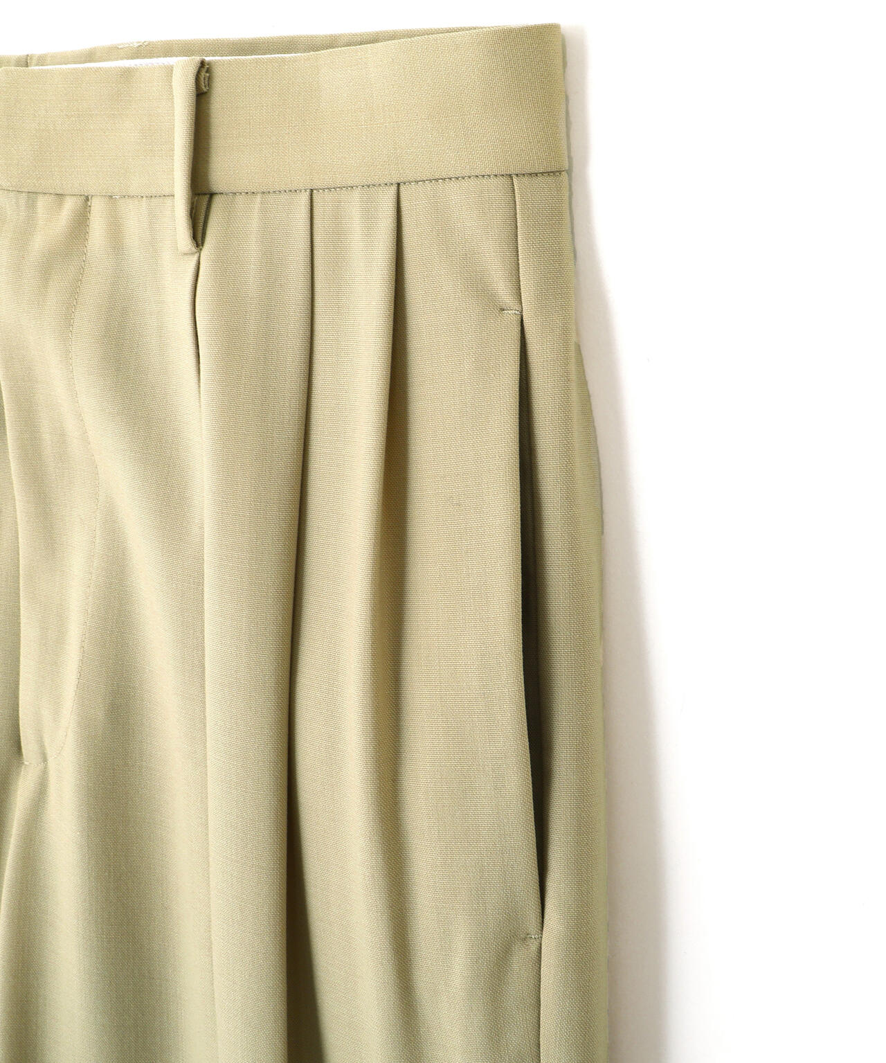 YLEVE / 2/72 SUPER 100’s WOOL HIGH-TWIST VOILE TROUSERS