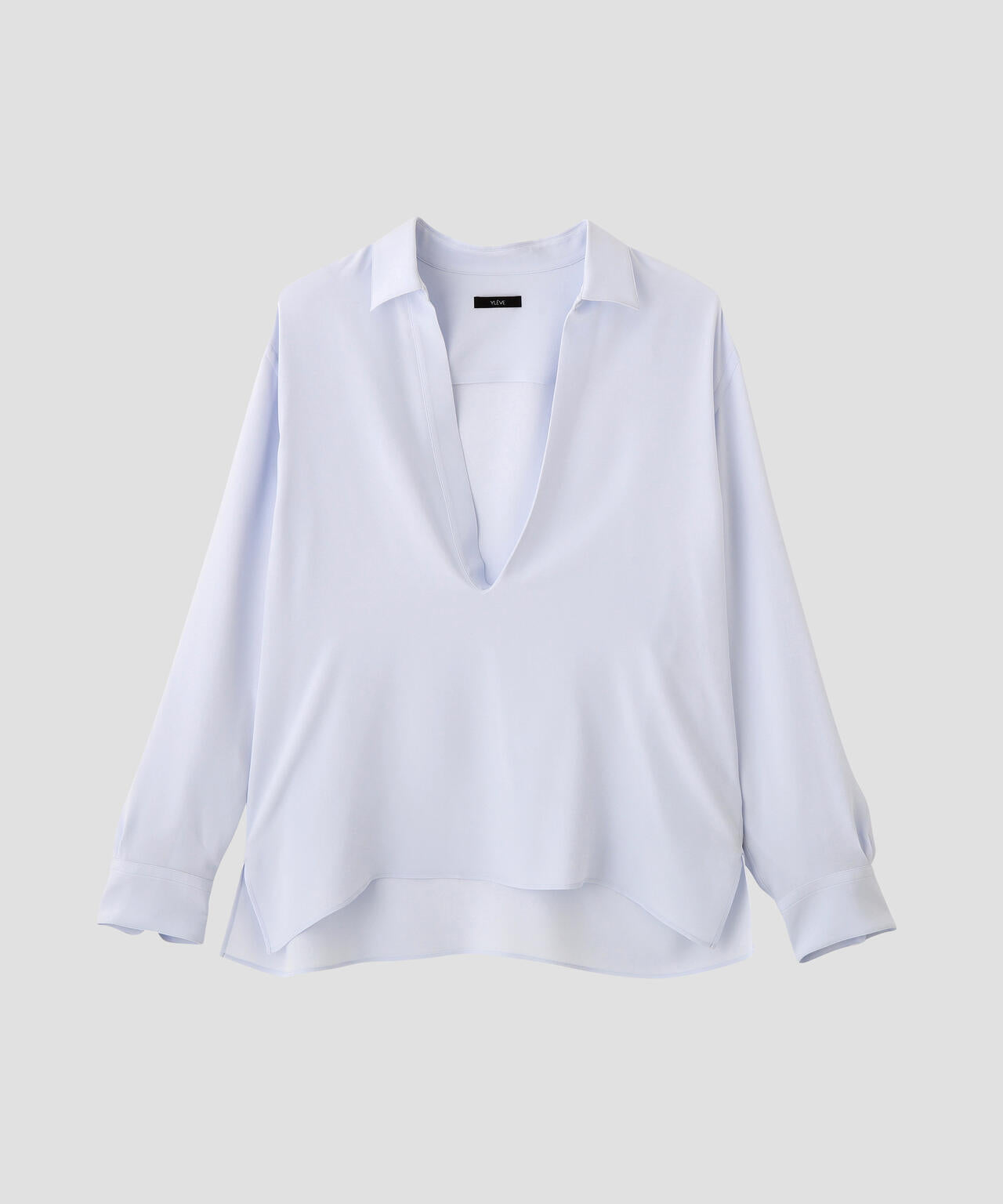 YLEVE / SILK DE CHINE SKIPPER SHIRT