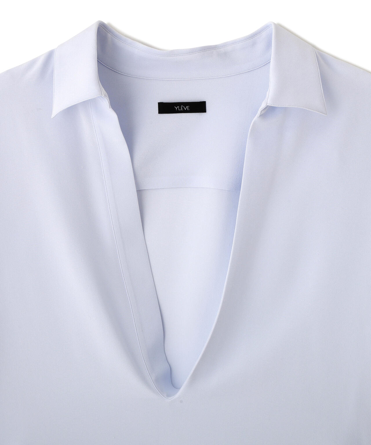 YLEVE / SILK DE CHINE SKIPPER SHIRT