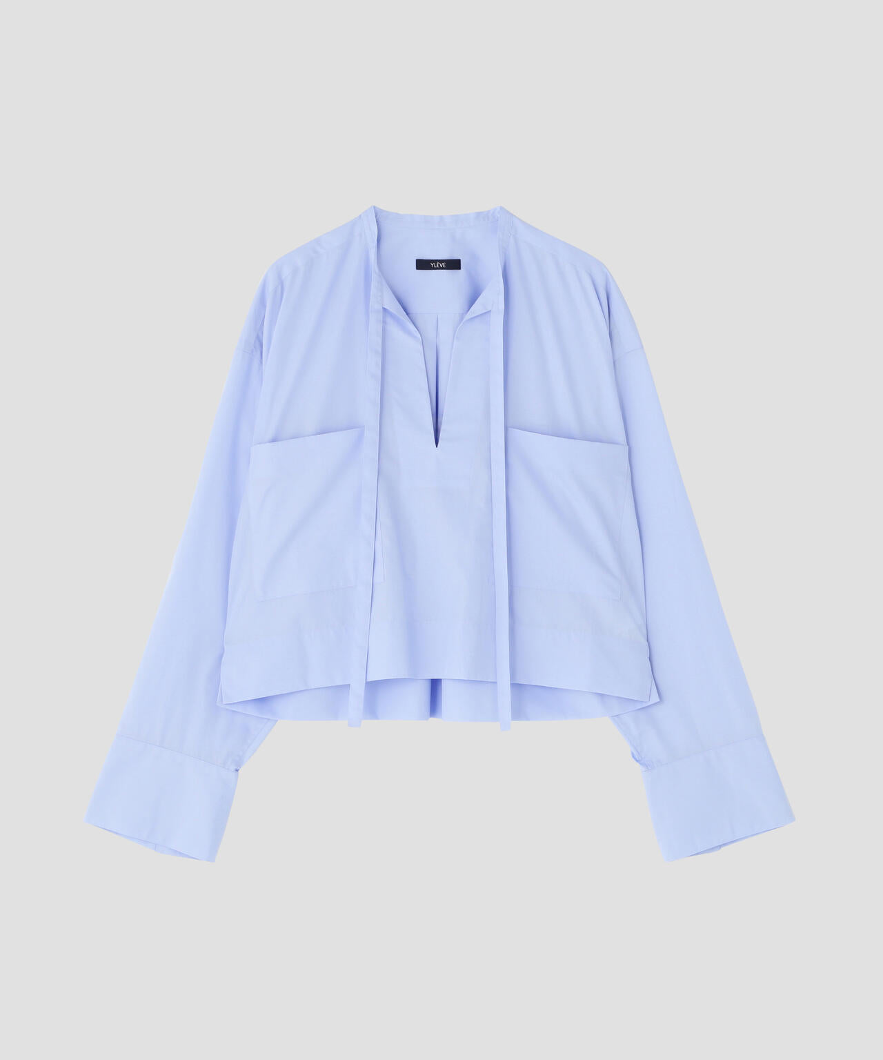 YLEVE / COTTON TYPEWRITER STRING SKIPPER SHIRT