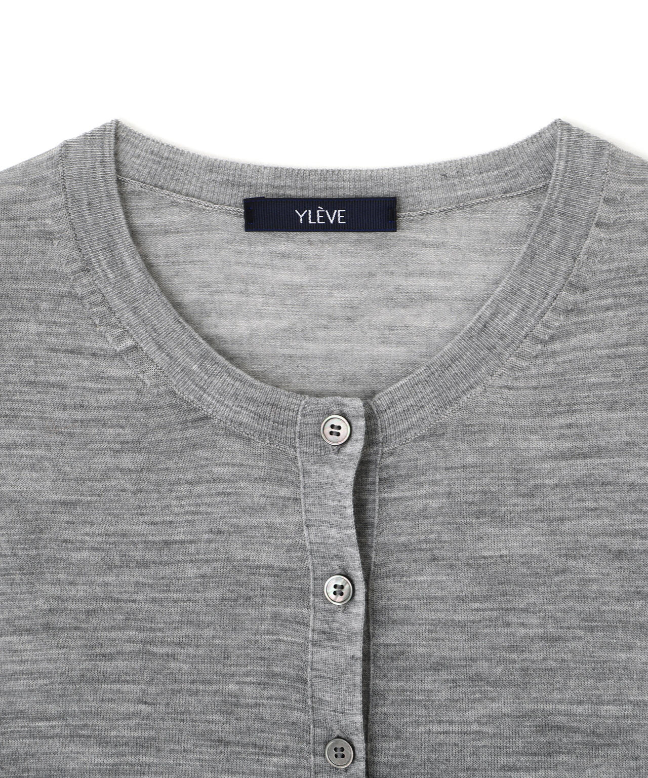 YLEVE / 2/100 FINE WOOL SHEER KNIT CARDIGAN
