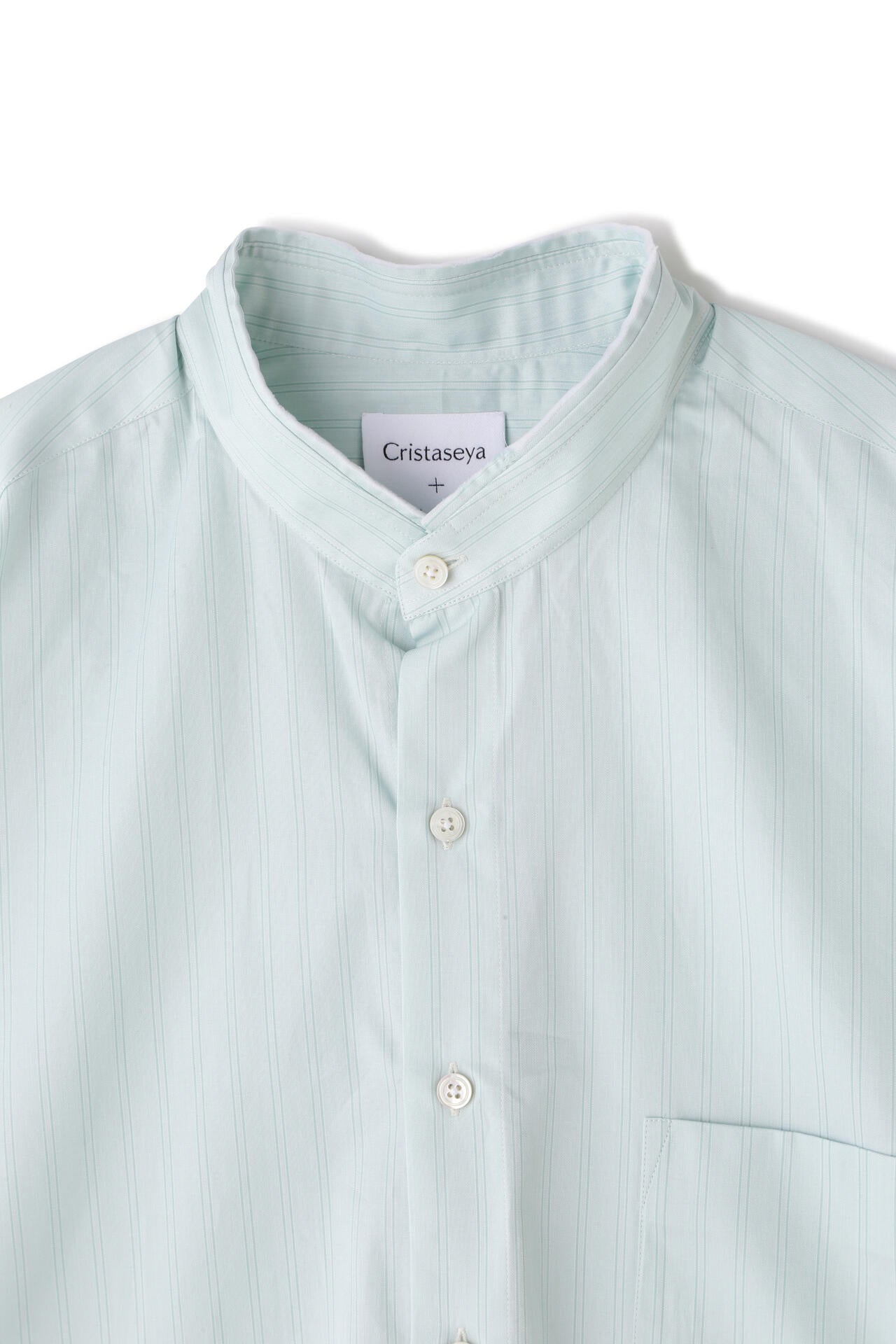Cristaseya / HANDMADE MAO SHIRT WITH FRINGED COLLAR