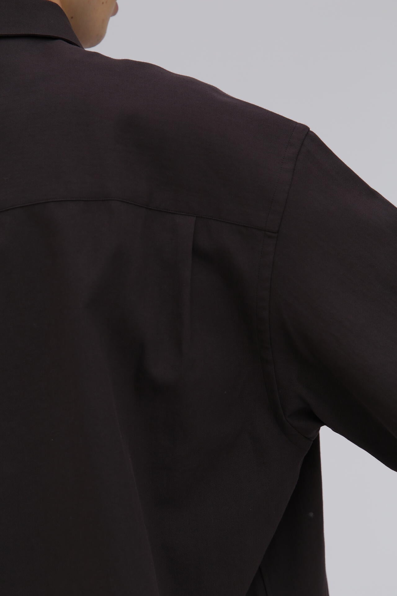 STUDIO NICHOLSON / JAPANESE COTTON NYLON SHORT SLEEVE BOXY SHIRT