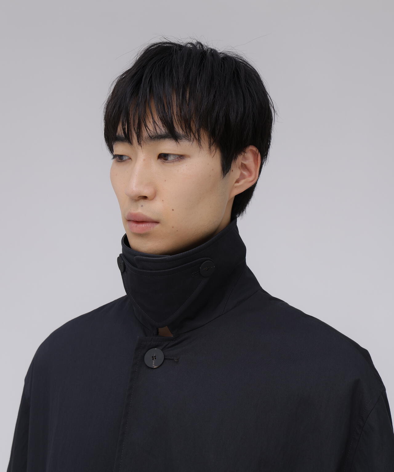 STUDIO NICHOLSON / WASHED WEATHER CLOTH TRENCH COAT