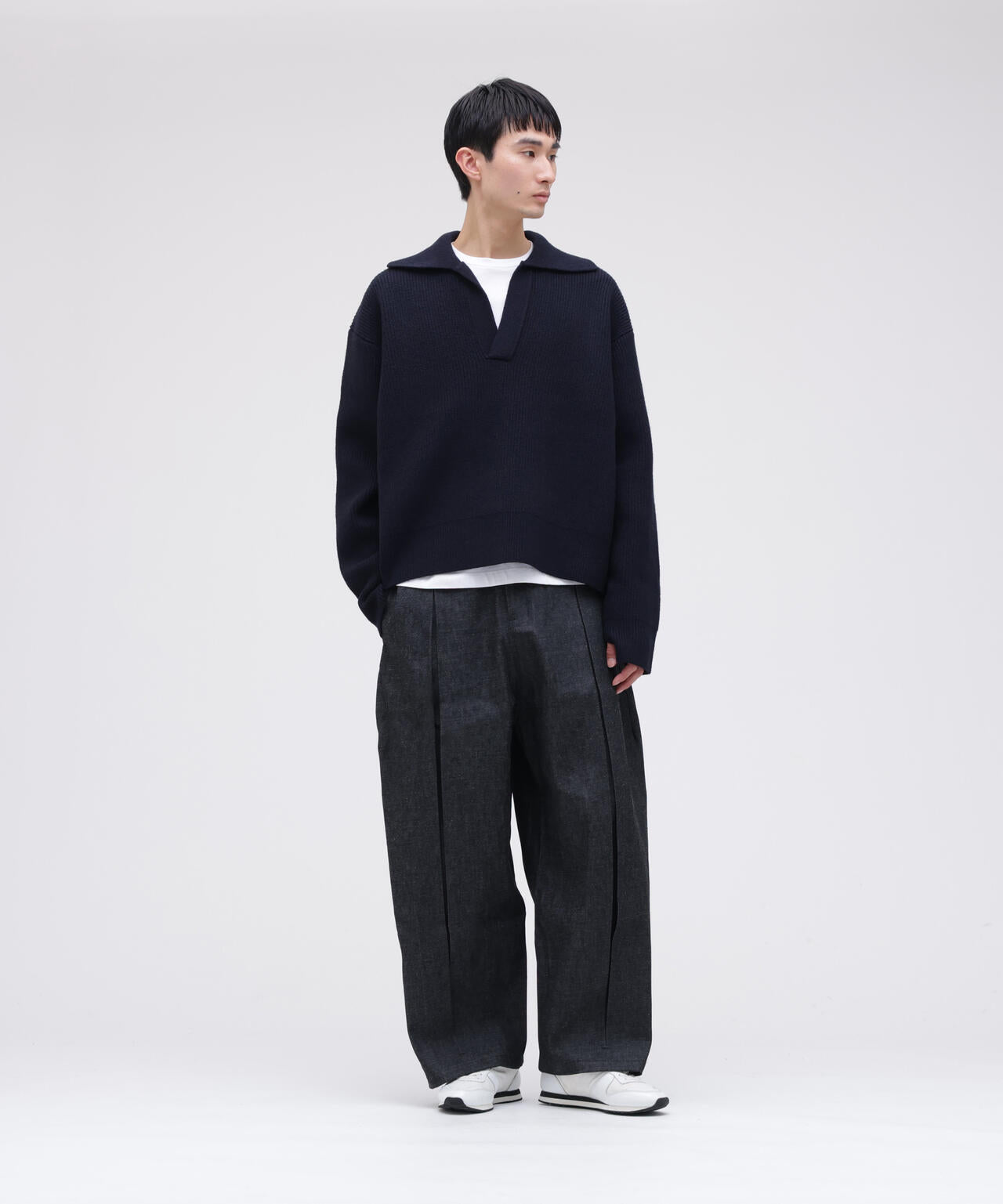 sageNATION / BOX PLEAT TROUSER DENIM