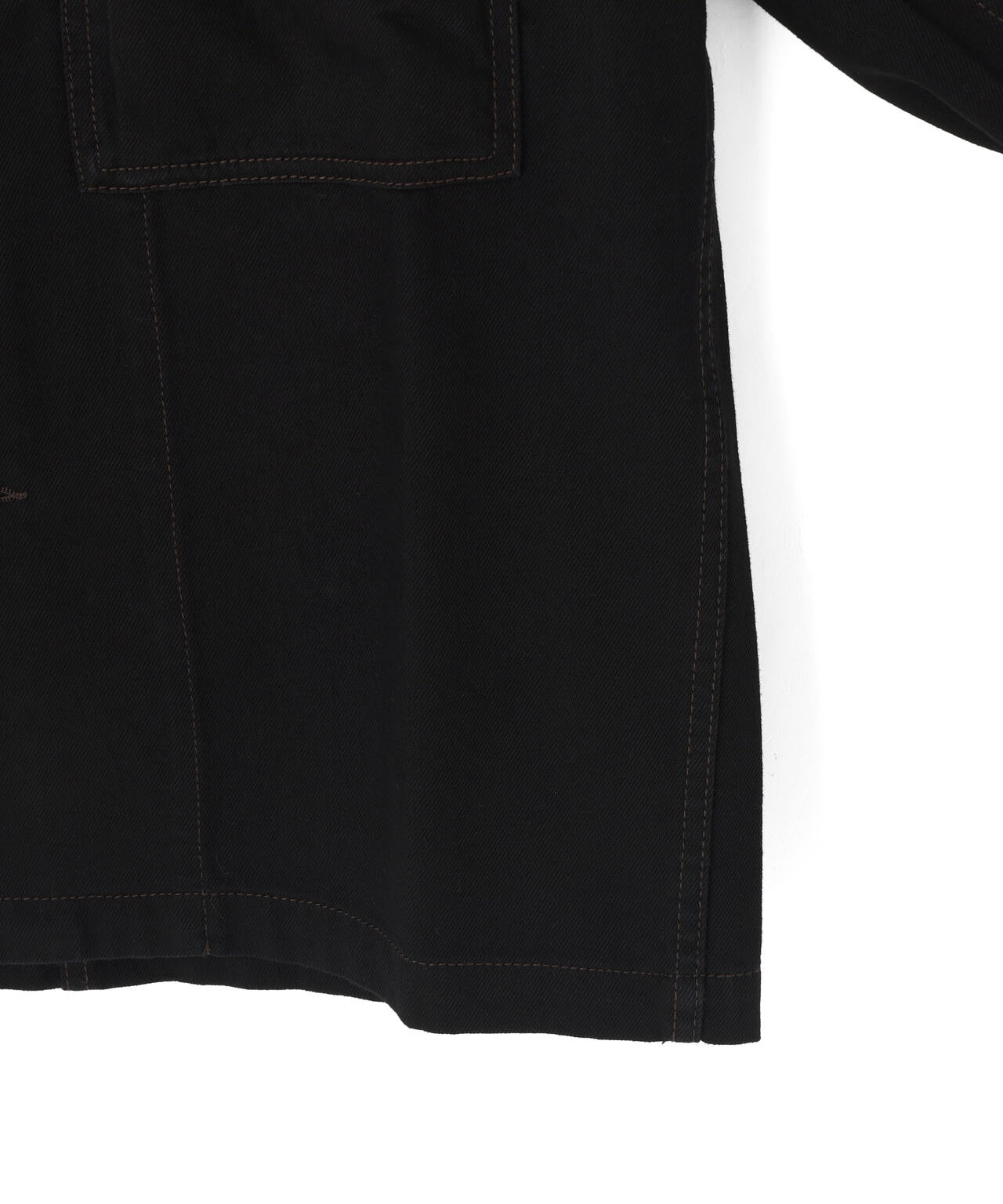 LEMAIRE / WORKWEAR OVERSHIRT WITH LEATHER COLLAR