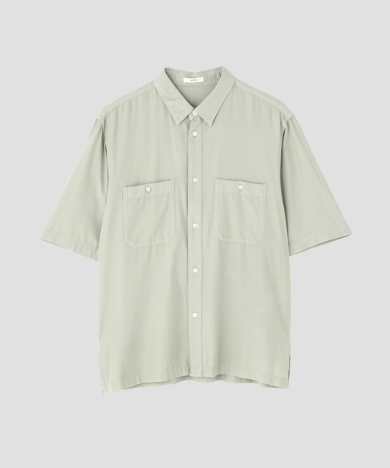 ATON / COTTON SILK VIERA LOOSE FIT HALF SLEEVE SHIRT