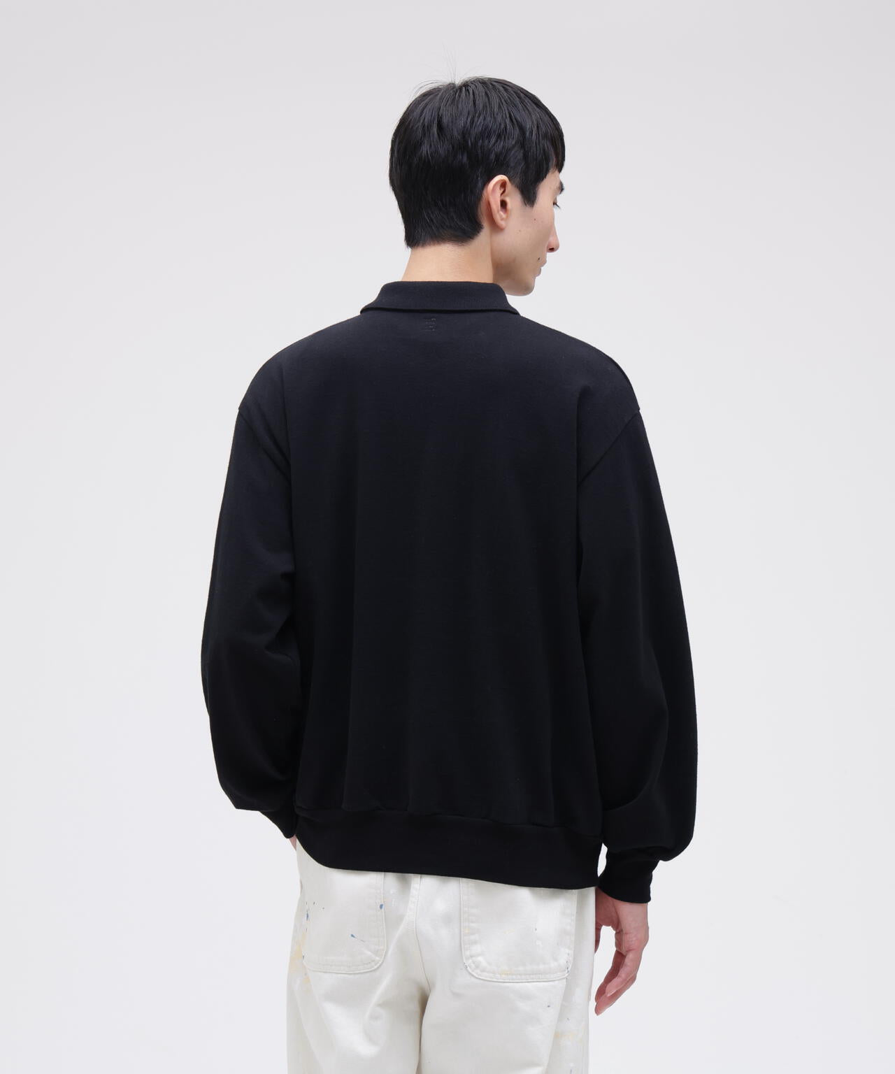 blurhms / COTTON SILK NEP HARF-ZIP PULLOVER