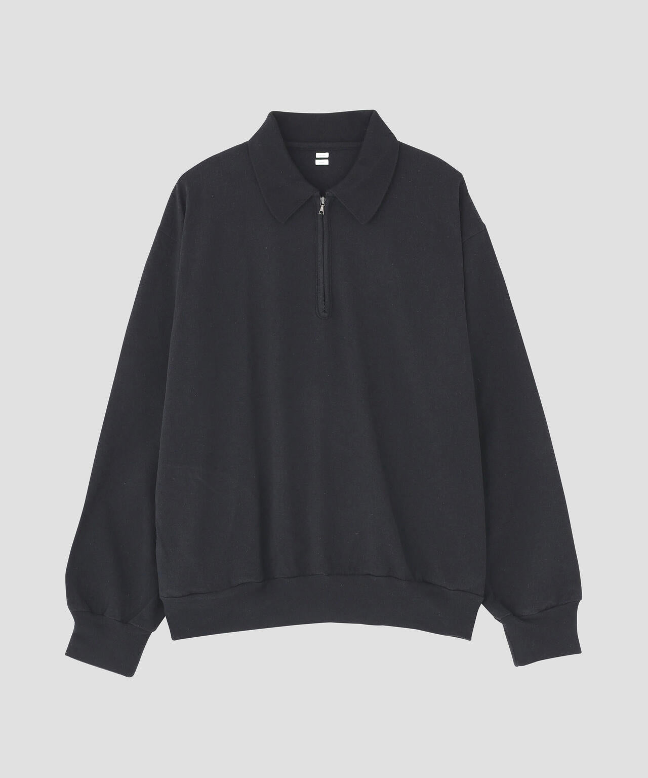 blurhms / COTTON SILK NEP HARF-ZIP PULLOVER