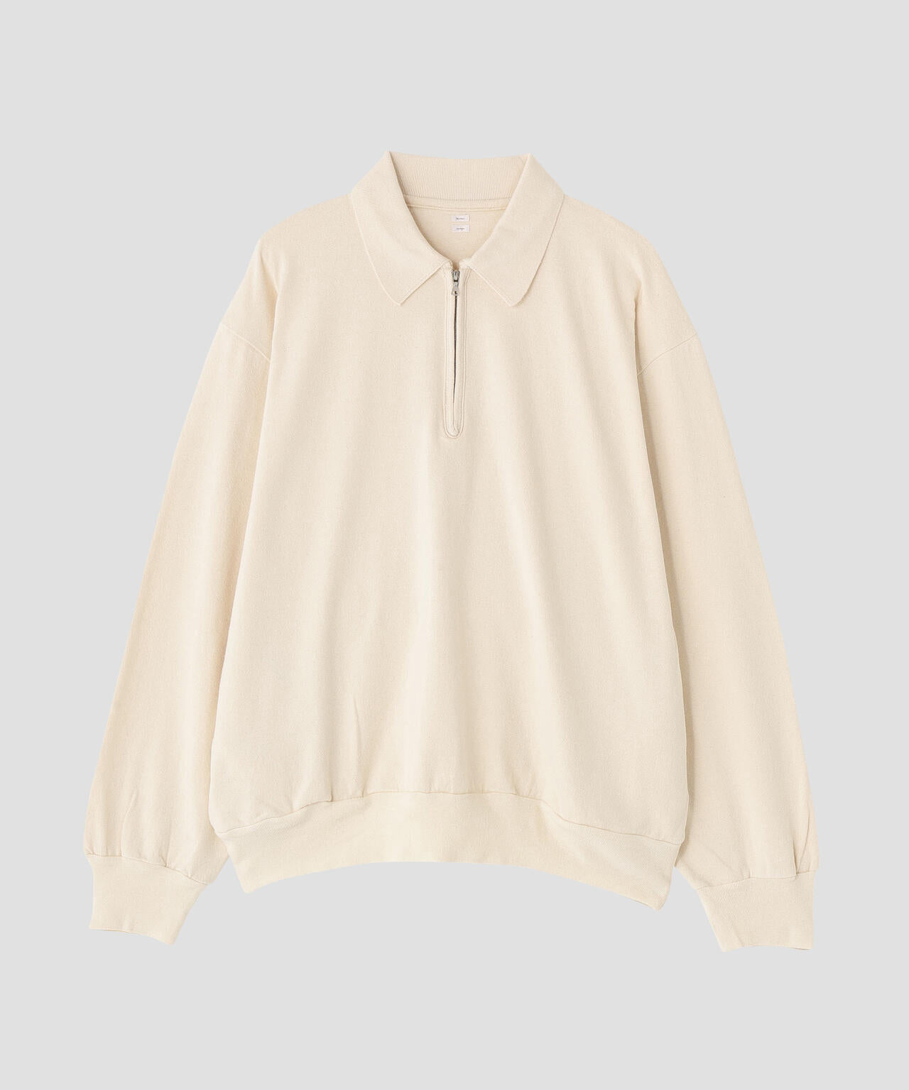 blurhms / COTTON SILK NEP HARF-ZIP PULLOVER