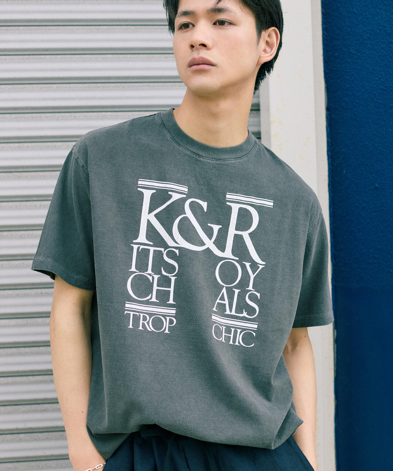 KURO / 17/-ROUND SHAPE DYED TEE ''K&R-Kitsch&Royals''
