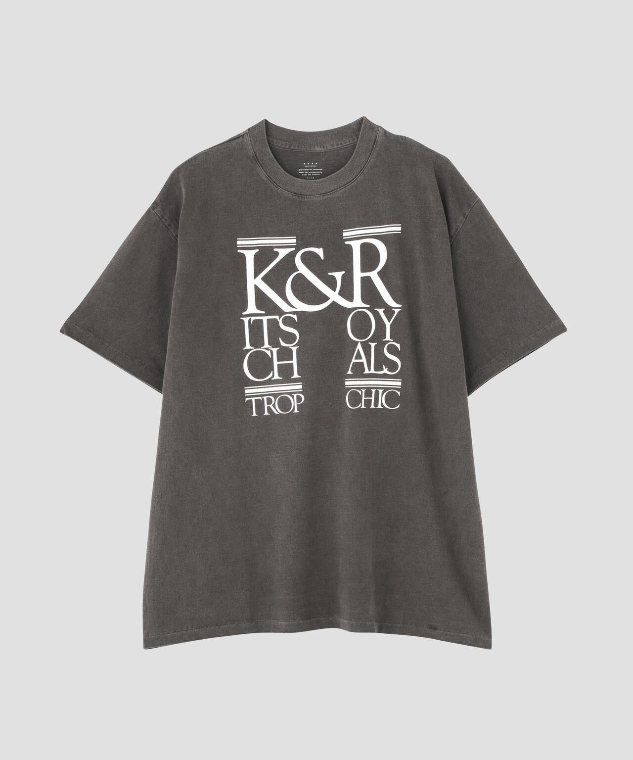 KURO / 17/-ROUND SHAPE DYED TEE ''K&R-Kitsch&Royals''
