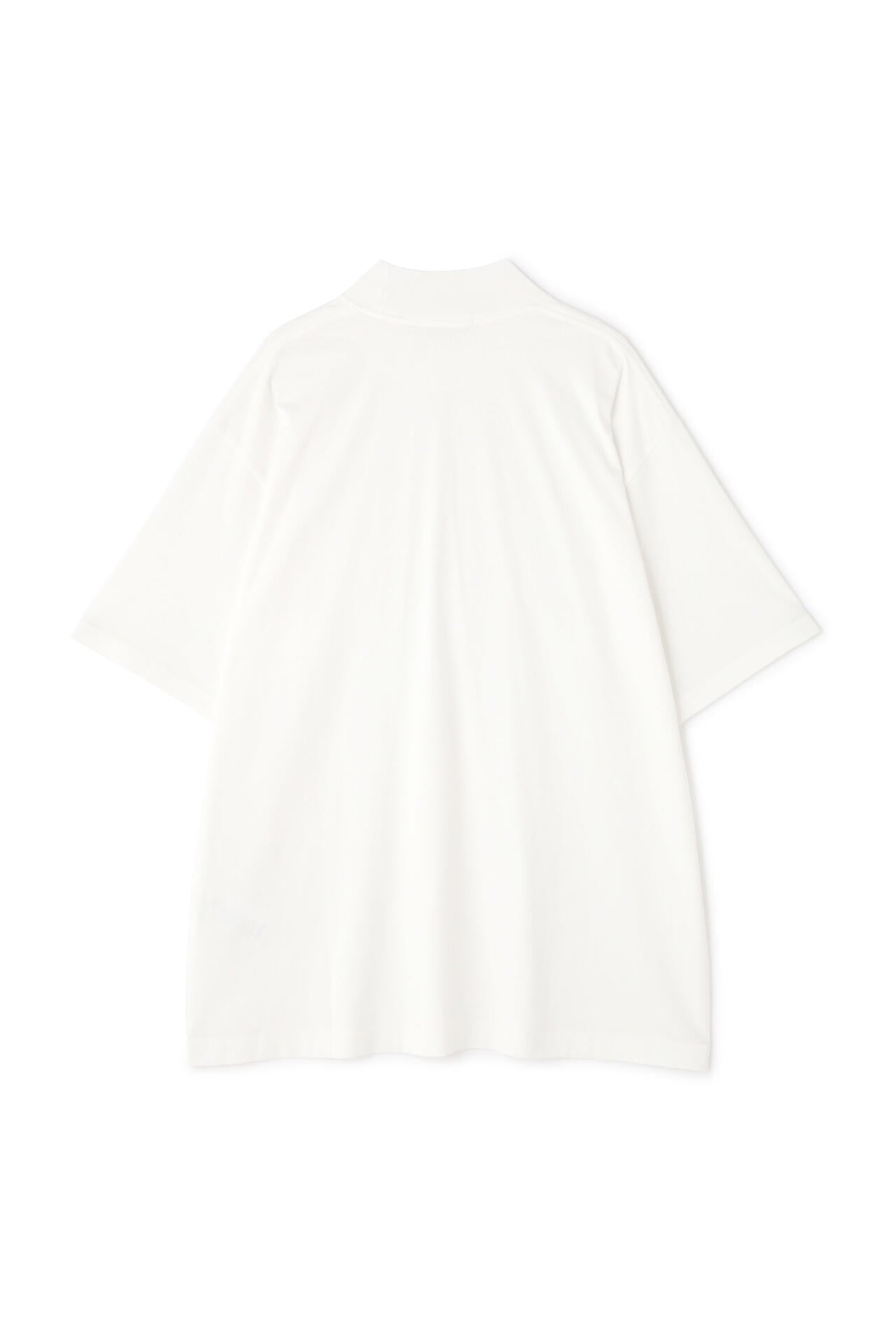 Y / ORGANIC COTTON JERSEY MOCK NECK S/S T