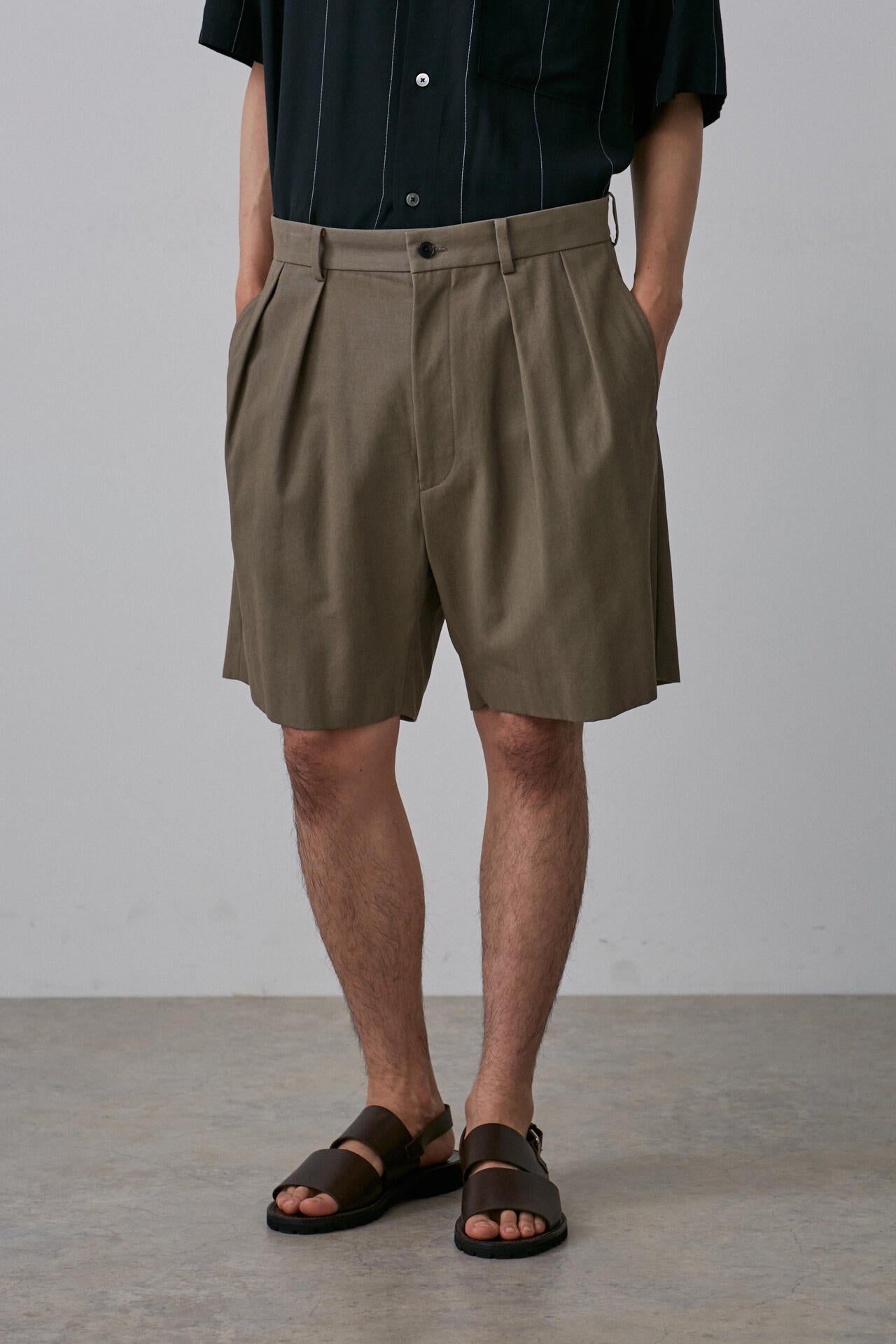 YLEVE / COTTON VOILE GABARDINE NIDOM SHORTS