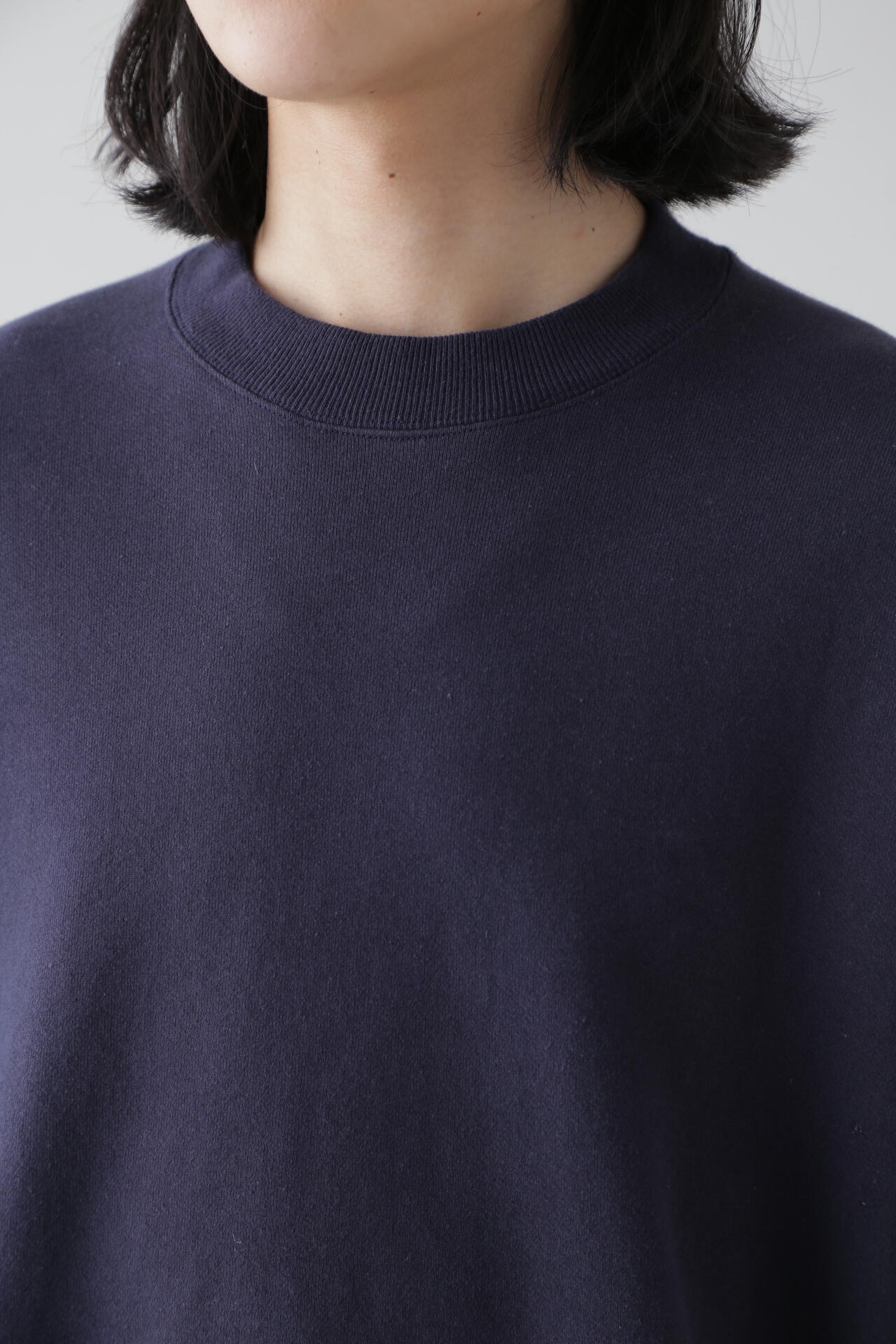 Y / ORGANIC COTTON BLEND HEAVY WEIGHT FLEECE CREW NECK