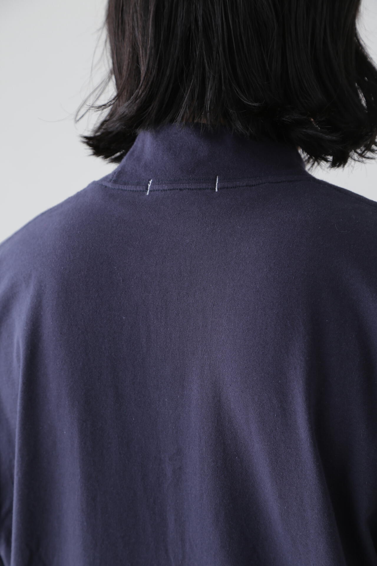 Y / ORGANIC COTTON JERSEY MOCK NECK L/S T