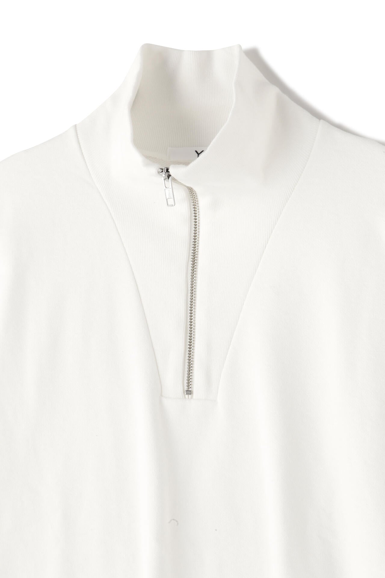 Y / ORGANIC COTTON BLEND HEAVY WEIGHT FLEECE HALF ZIP