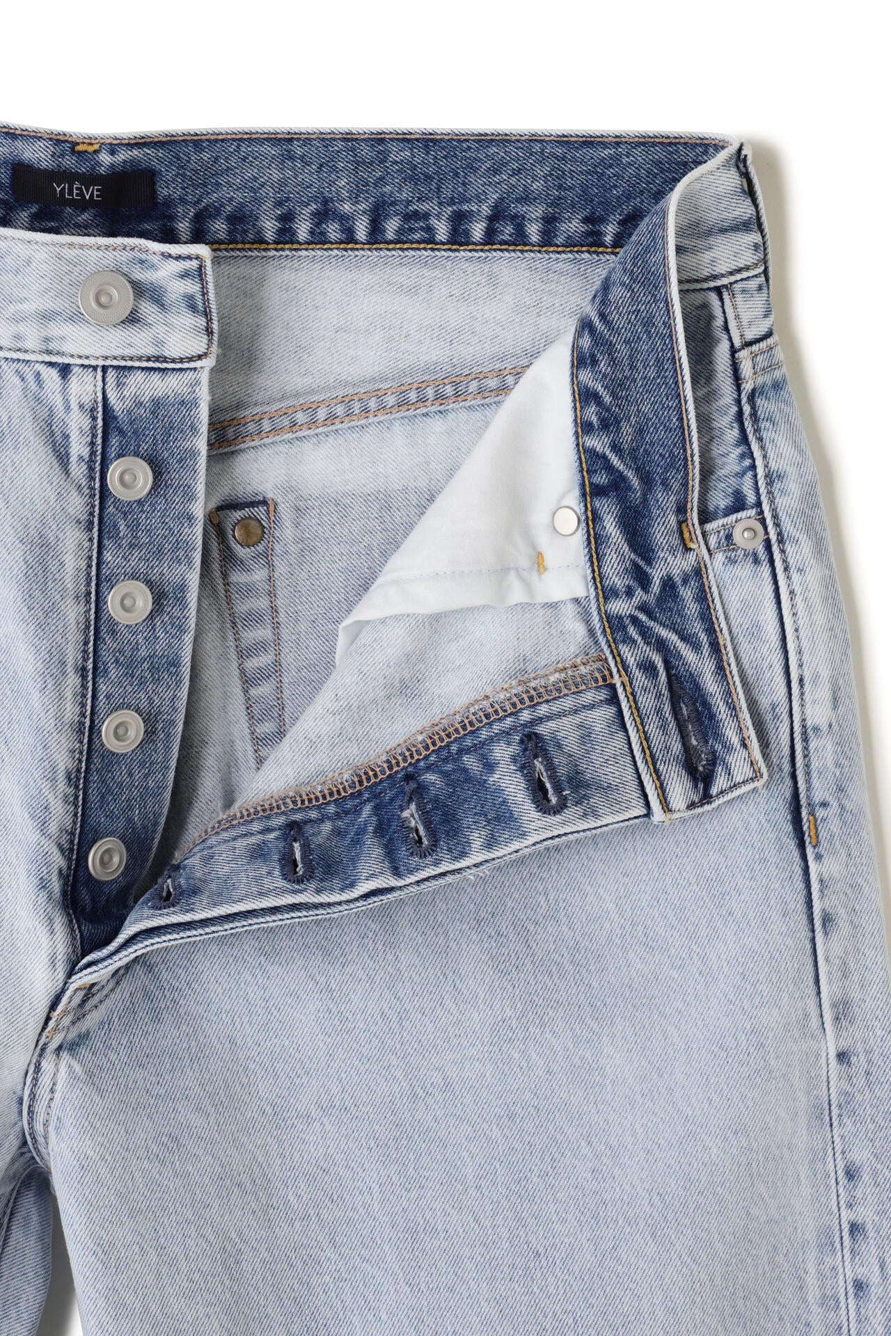 YLEVE / 13.5oz DENIM STRAIGHT FADE