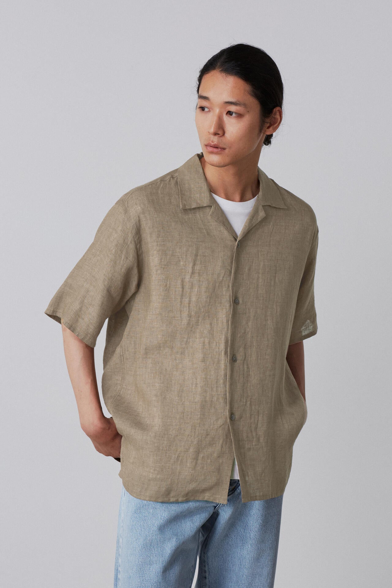 YLEVE / LINEN POPLIN SHIRT