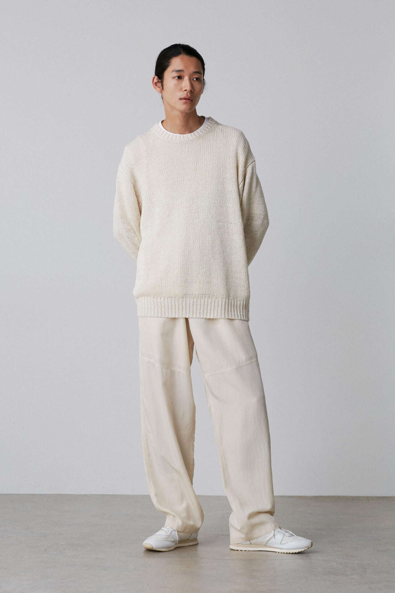 YLEVE / EUROPEAN LINEN SILK BASQUE KNIT PULL OVER