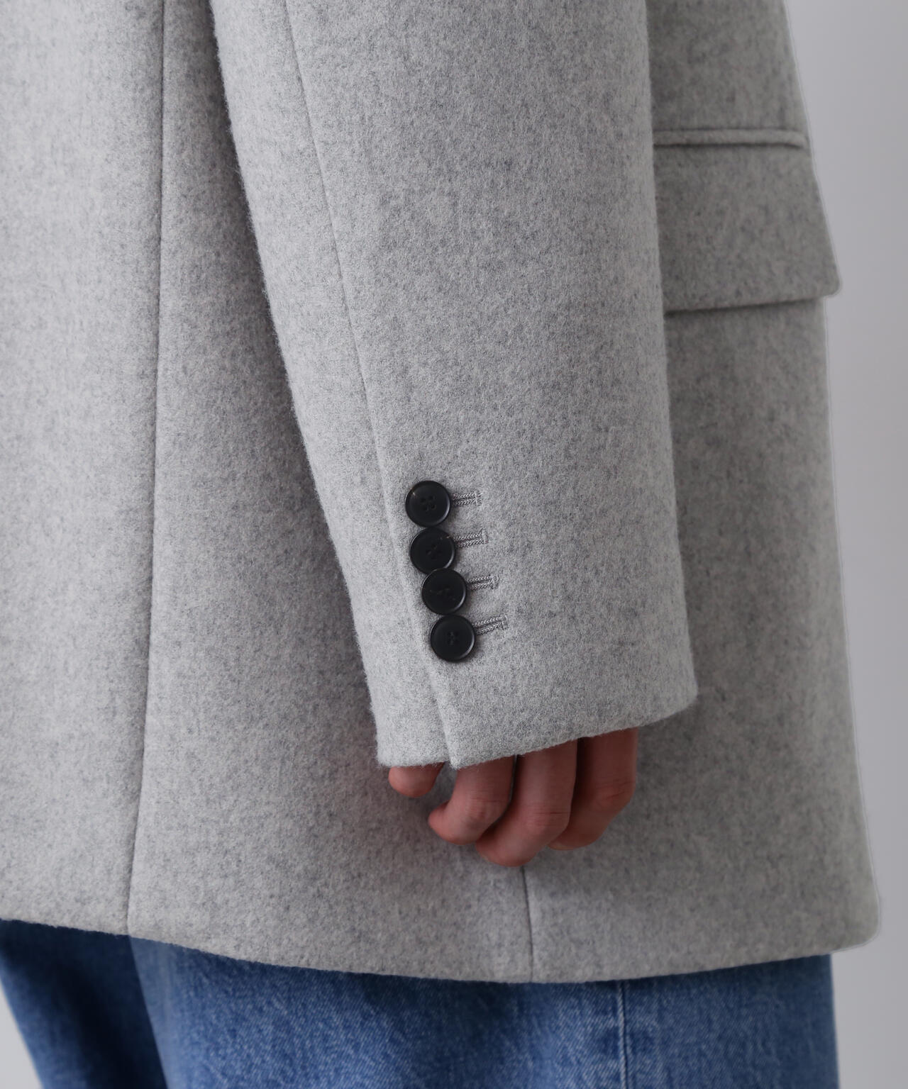 YLEVE / NON MULESING WOOL OVERDYE MELTON JACKET