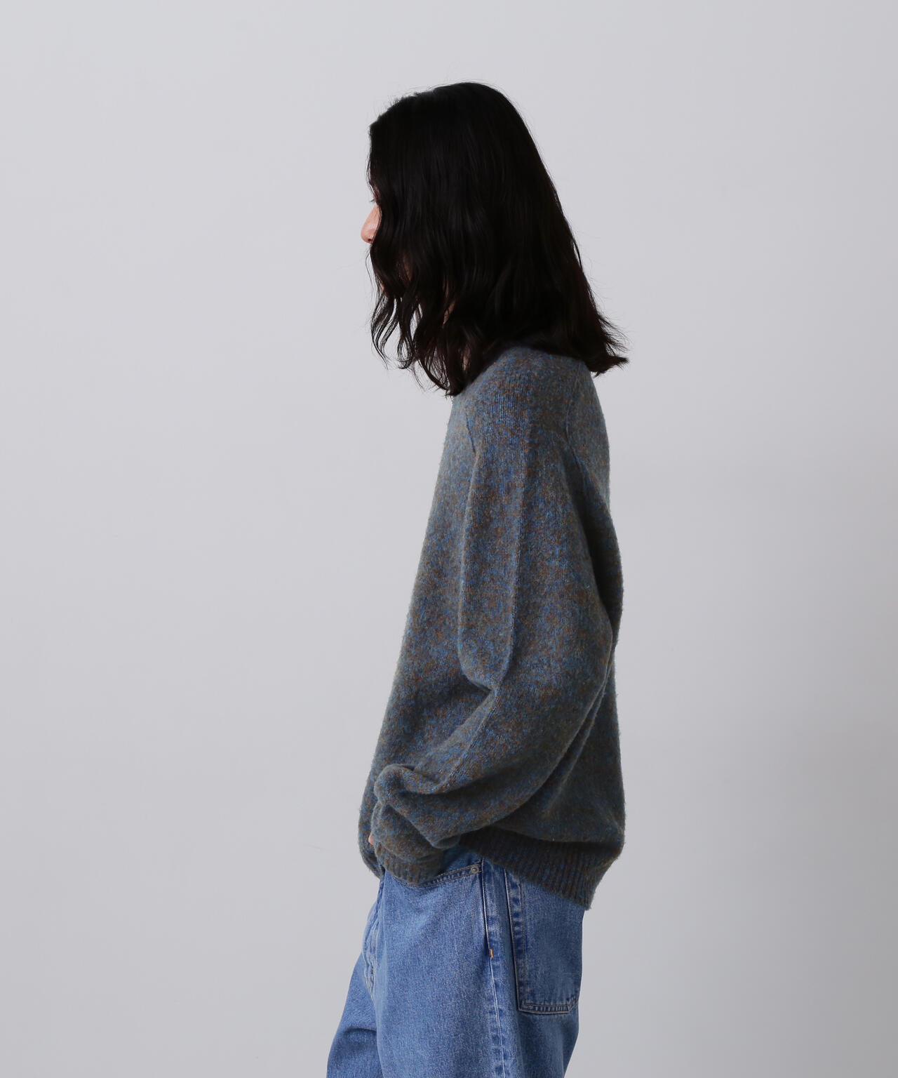 YLEVE / ITARIAN MERINO WOOL MELANGE KNIT PULL OVER