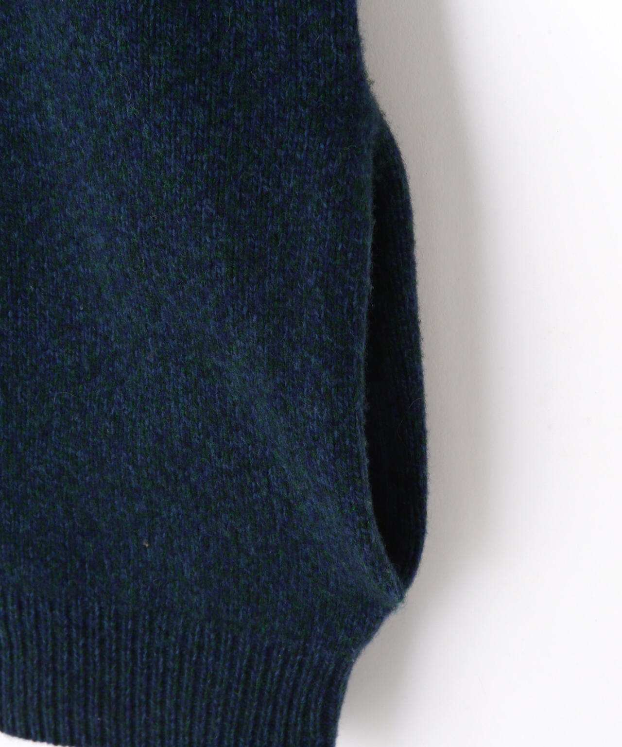 YLEVE / WOOL CASHMERE MELANGE KNIT HALF ZIP PULL OVER