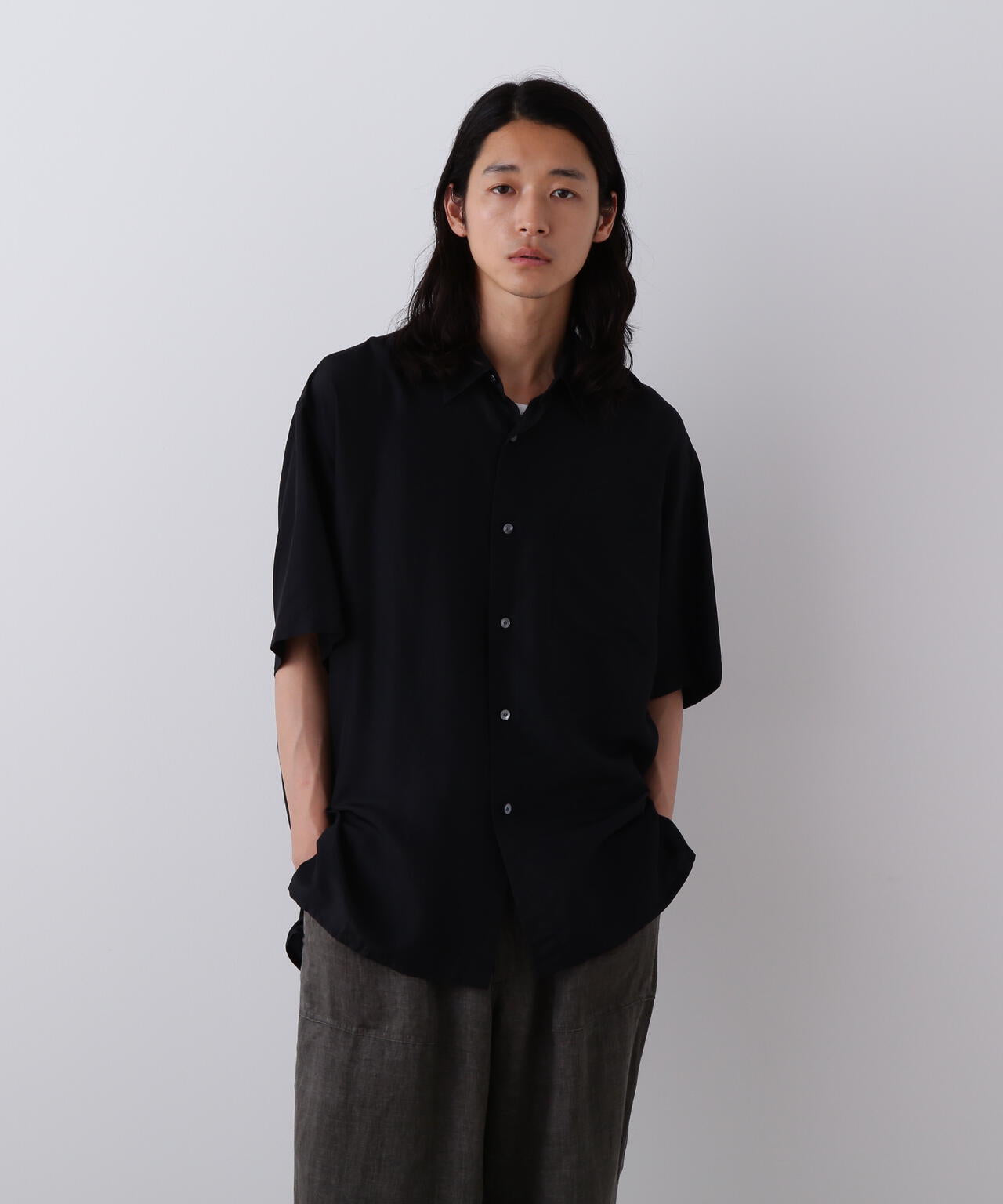 YLEVE / SILK HABUTAE SHIRT
