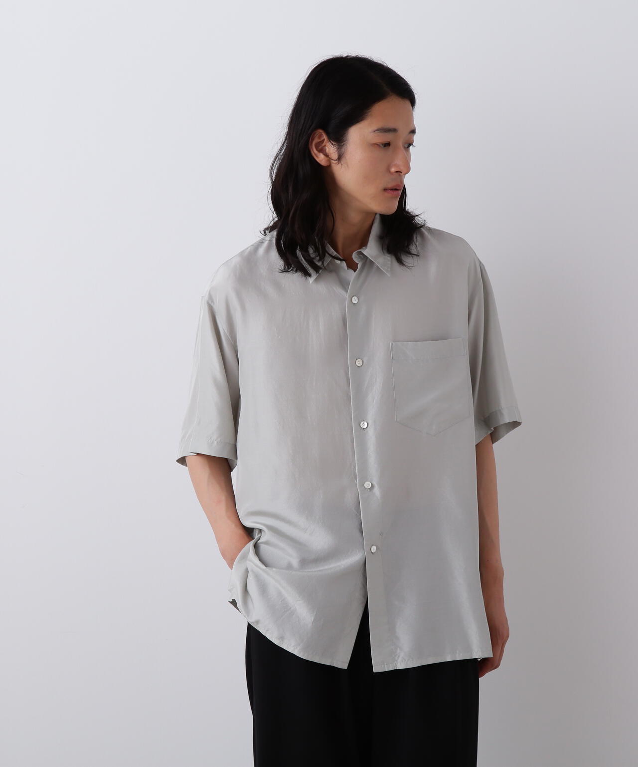 YLEVE / SILK HABUTAE SHIRT