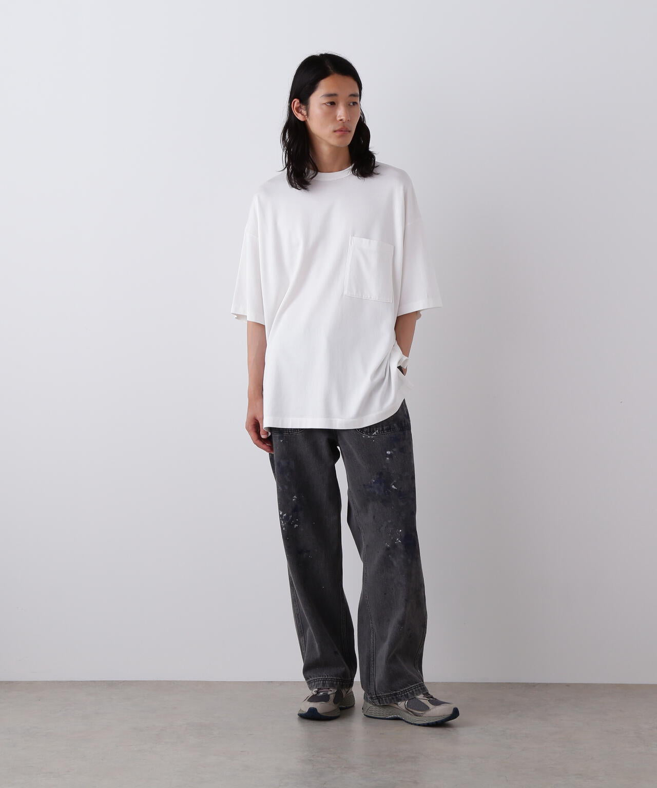 YLEVE / TETRON COTTON SLUB YARN JERSEY POCKET T-SHIRT