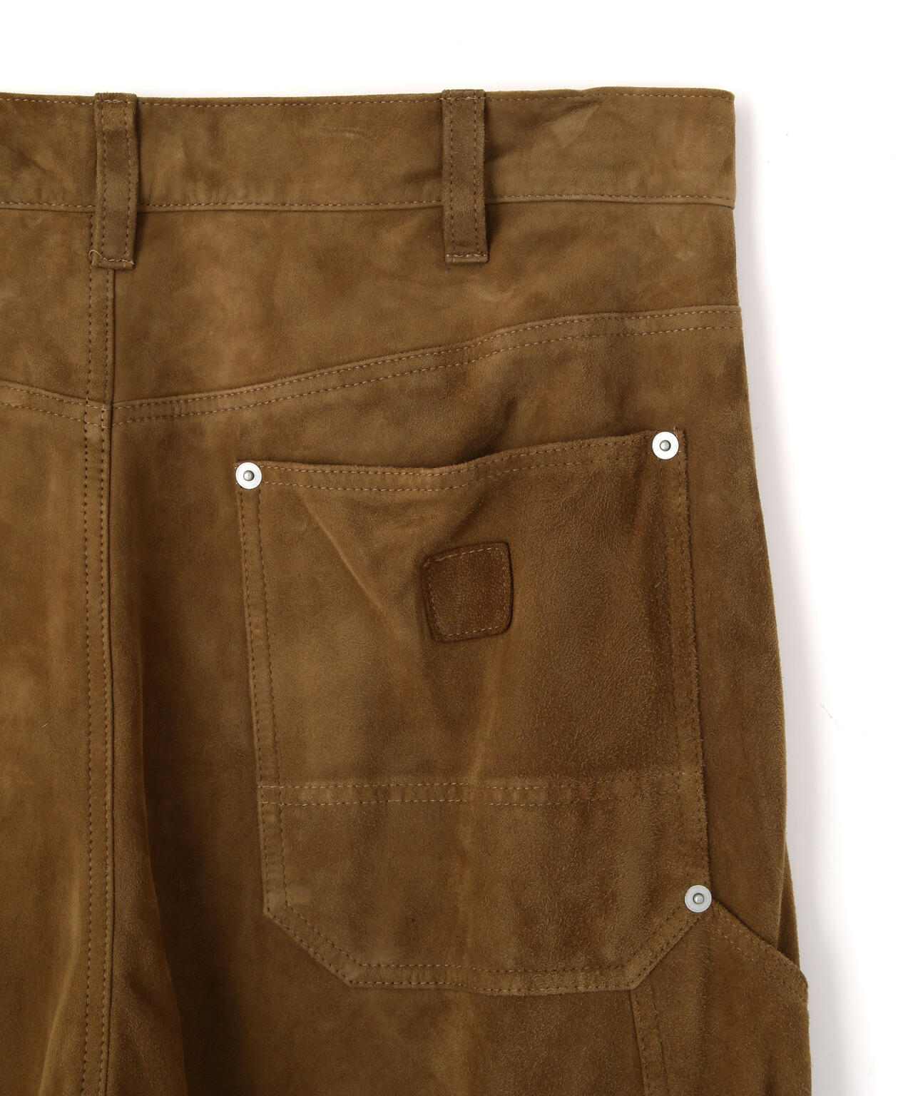 YLEVE / ROUGH GOAT SUEDE PAINTER PANTS