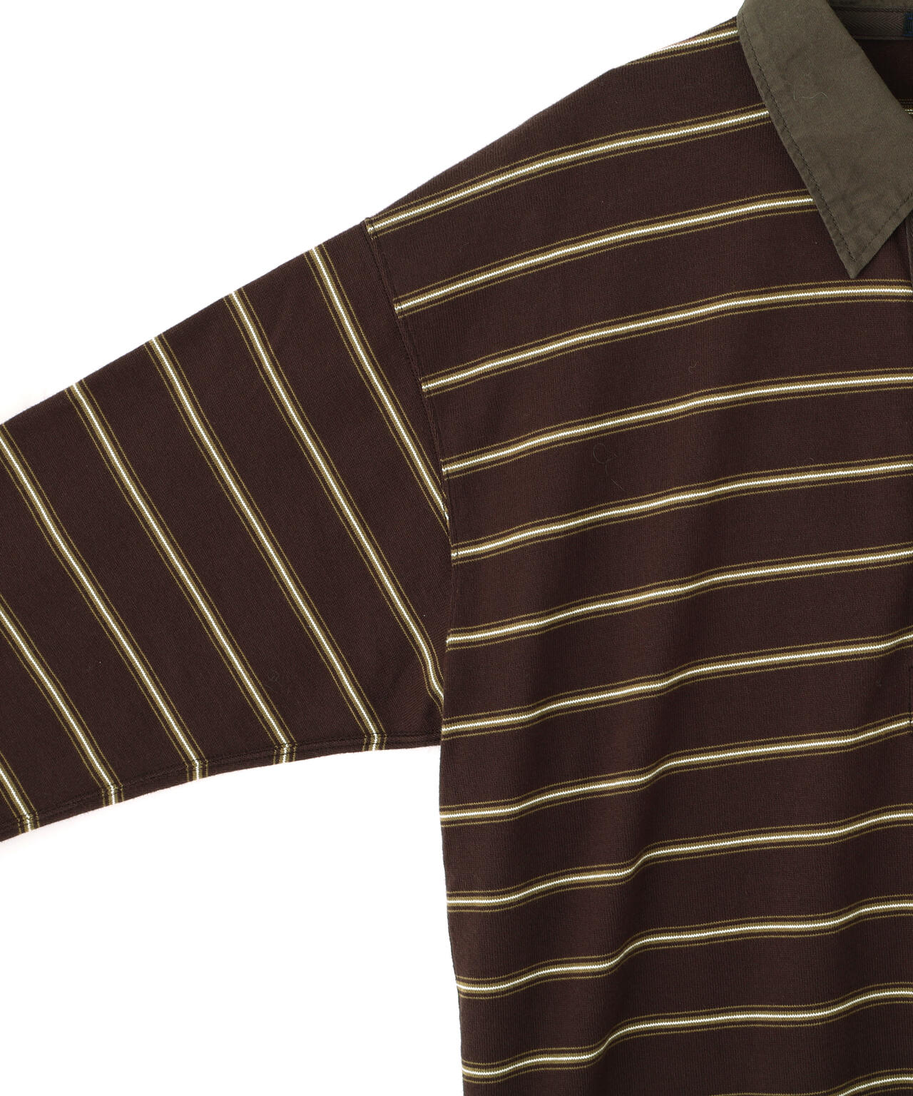 YLEVE / HEAVYWEIGHT SOFT JERSEY BORDER RUGGER SHIRT