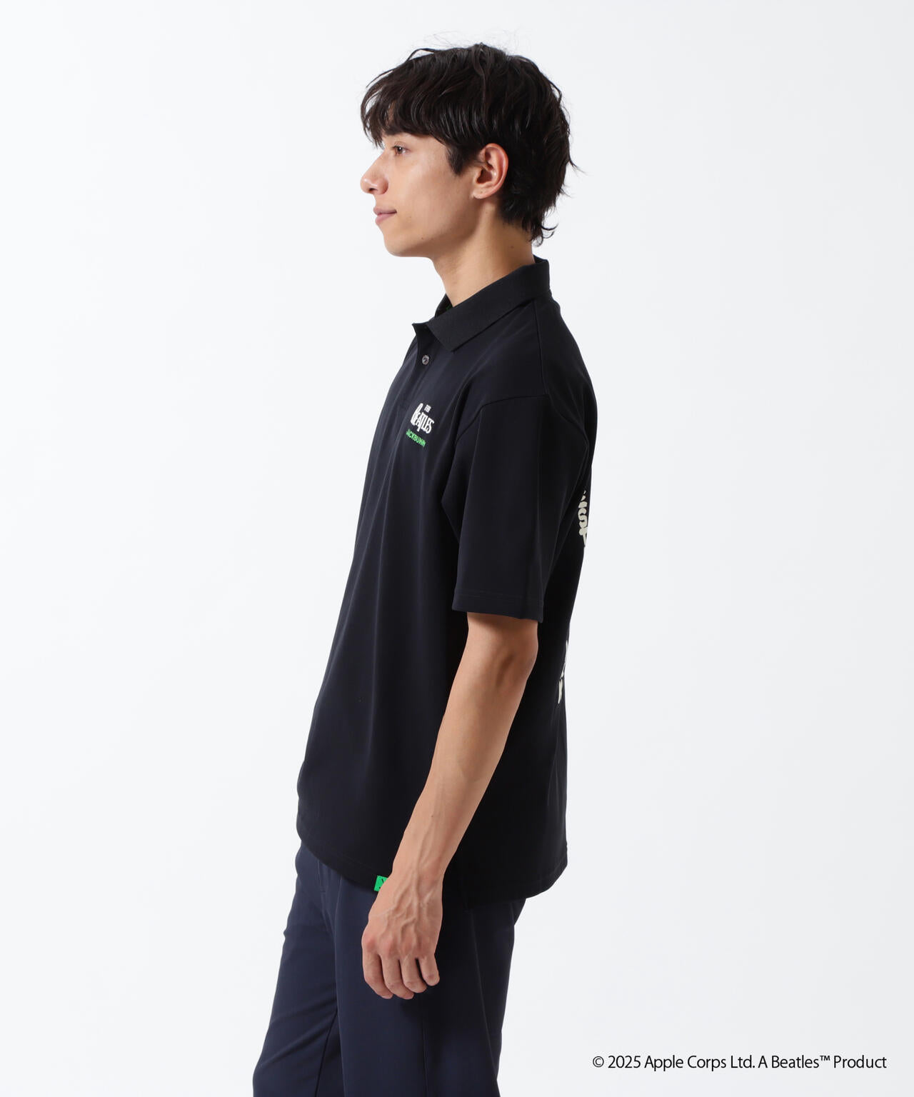 【The BEATLES ×Jack Bunny!!】メッシュ天竺半袖ポロシャツ