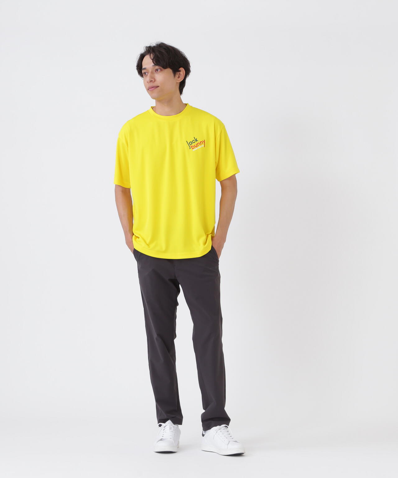 PEバックメッシュプリントTシャツ