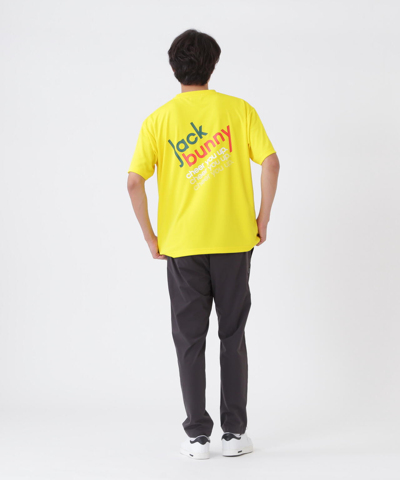 PEバックメッシュプリントTシャツ